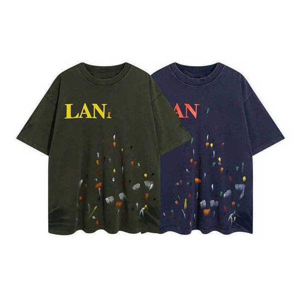 2023 designer lanvins letter printing ink splashing color dots short sleeve men's and women's lovers t-shirt trend, White;black
2023 designer lanvins letter printing ink splashing color dots short sleeve men's and women's lovers t-shirt trend, White;black