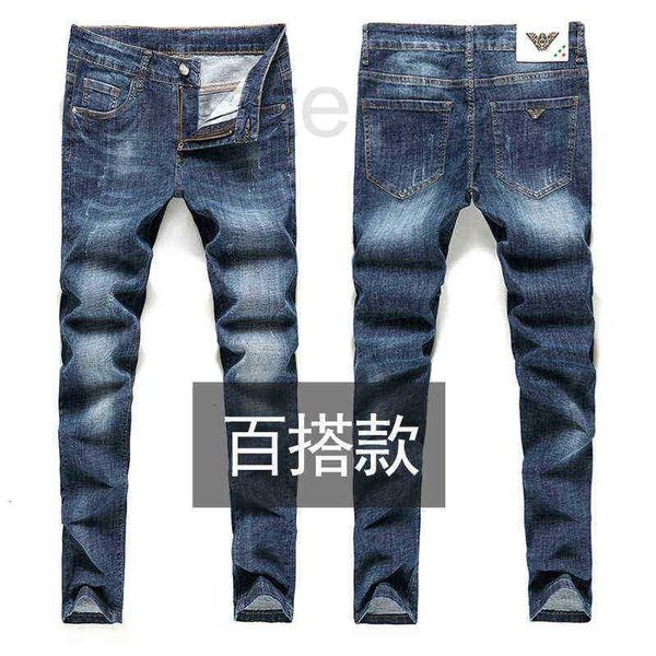men's jeans designer spring summer fashion cotton slim fit casual handsome versatile elastic leggings 08pk, Blue
men's jeans designer spring summer fashion cotton slim fit casual handsome versatile elastic leggings 08pk, Blue