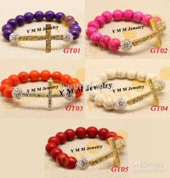 whole 15pcs handmade gold tone sideway cross turquoise bracelet 5 colors for promotion8020678, Golden;silver
whole 15pcs handmade gold tone sideway cross turquoise bracelet 5 colors for promotion8020678, Golden;silver