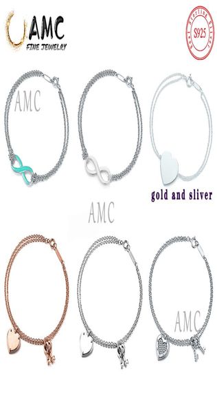 gift box amc925 sterling silver double chain love bracelet limited symbol loves key bracelet jewelry classic fashion 1696277, Golden;silver
gift box amc925 sterling silver double chain love bracelet limited symbol loves key bracelet jewelry classic fashion 1696277, Golden;silver