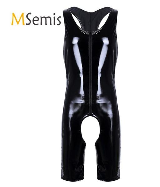 men039s body shapers black mens lingerie wetlook patent leather sleeveless front zipper crotchless singlet boxer briefs leotard7972915, Black;brown
men039s body shapers black mens lingerie wetlook patent leather sleeveless front zipper crotchless singlet boxer briefs leotard7972915, Black;brown