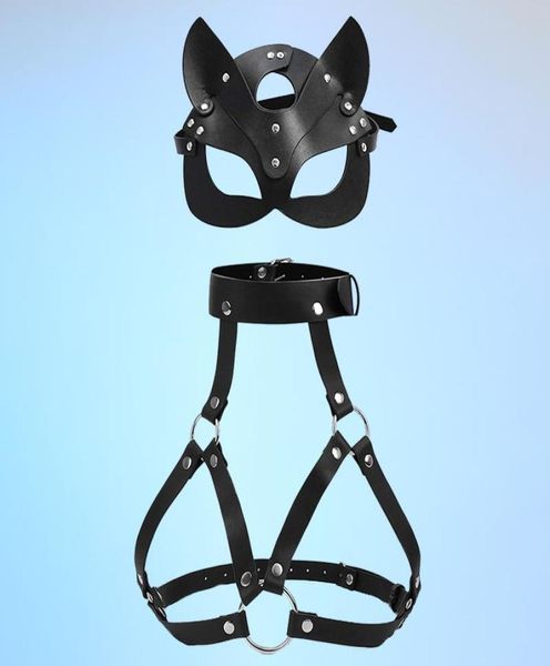 garters women bondage body harness lingerie goth crop cage bra leather belt with mask rave wear for set4966090, Black;white
garters women bondage body harness lingerie goth crop cage bra leather belt with mask rave wear for set4966090, Black;white
