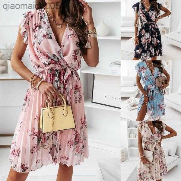 women dress summer floral print pleated elegant ruffle mini dress pregnant woman v-neck beach dress casual maternity dress l230712, White
women dress summer floral print pleated elegant ruffle mini dress pregnant woman v-neck beach dress casual maternity dress l230712, White