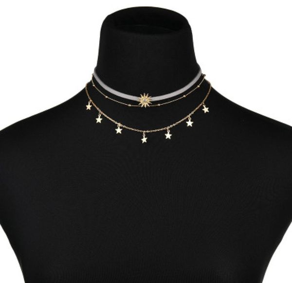 new fashion trendy jewelry sun star tassel choker multi layer necklace gift for women girl n12422774364, Golden;silver
new fashion trendy jewelry sun star tassel choker multi layer necklace gift for women girl n12422774364, Golden;silver