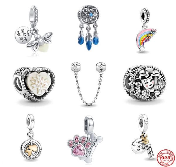 925 silver fit charm 925 bracelet new glow-in the dark firefly dangle blue dreamcatcher family charms set pendant diy fine beads jewelry6803, Bronze;silver
925 silver fit charm 925 bracelet new glow-in the dark firefly dangle blue dreamcatcher family charms set pendant diy fine beads jewelry6803, Bronze;silver