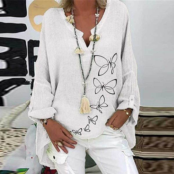 women's blouses shirts 2023 new women vintage floral print blouses tunics fashion spring summer leisure v collar long sleeve blouse bl, White
women's blouses shirts 2023 new women vintage floral print blouses tunics fashion spring summer leisure v collar long sleeve blouse bl, White