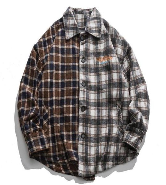 hip hop plaid patchwork long sleeve shirt 2020 color block casual harajuku shirts streetwear autumn loose cotton vintage shirts2767155, White;black
hip hop plaid patchwork long sleeve shirt 2020 color block casual harajuku shirts streetwear autumn loose cotton vintage shirts2767155, White;black
