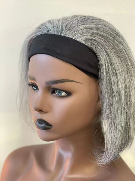 short human hair bob wig with headband lace gray salt and pepper natural grey straightstretchy cap with adjustable straps for women, Black;brown
short human hair bob wig with headband lace gray salt and pepper natural grey straightstretchy cap with adjustable straps for women, Black;brown