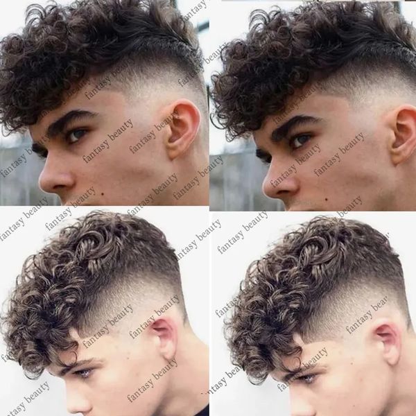 18mm curly mens toupee 100% human hair natural hairline durable man hairpieces super thin full pu base male capillary system, Black
18mm curly mens toupee 100% human hair natural hairline durable man hairpieces super thin full pu base male capillary system, Black