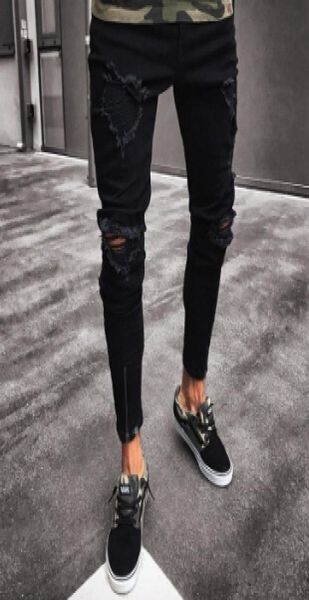 black pants for men hip hop rock holes ripped jeans biker slim fit zipper jean distressed pants1220539, Blue
black pants for men hip hop rock holes ripped jeans biker slim fit zipper jean distressed pants1220539, Blue