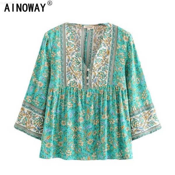 women's blouses shirts happie chic women floral printed v-neck lace-up boho blouse shirt ladies rayon long sleeve shirts bohemian blusa, White
women's blouses shirts happie chic women floral printed v-neck lace-up boho blouse shirt ladies rayon long sleeve shirts bohemian blusa, White