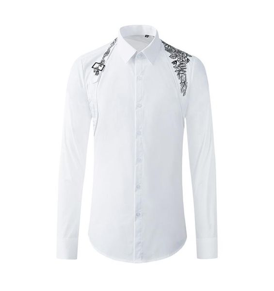 metal buckle ribbon over the shoulder men shirt long sleeve slim chemise homme highend pure cotton business male dress shirts4219661, White;black
metal buckle ribbon over the shoulder men shirt long sleeve slim chemise homme highend pure cotton business male dress shirts4219661, White;black