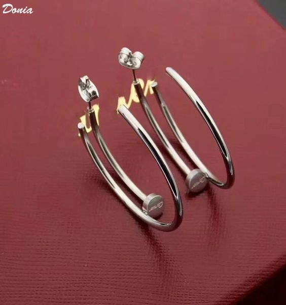 donia jewelry luxury stud european and american fashion nail titanium steel threecolor creative designer earring gift9267958, Golden;silver
donia jewelry luxury stud european and american fashion nail titanium steel threecolor creative designer earring gift9267958, Golden;silver