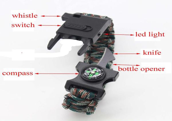 2021 latest multifunction outdoor survival bracelet parachute cord emergency paracord camping bracelet with led light1227647, Golden;silver
2021 latest multifunction outdoor survival bracelet parachute cord emergency paracord camping bracelet with led light1227647, Golden;silver
