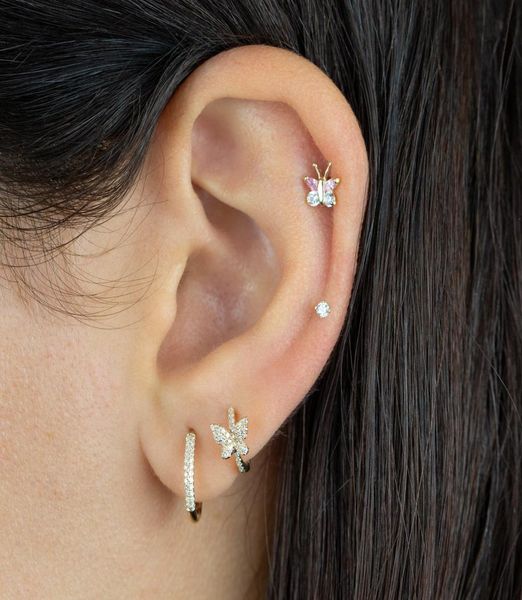 2021 new minimal delicate cute butterfly hoop earring micro pave white clear cz butterfly trendy cute animal girl huggie jewelry1414054, Golden;silver
2021 new minimal delicate cute butterfly hoop earring micro pave white clear cz butterfly trendy cute animal girl huggie jewelry1414054, Golden;silver