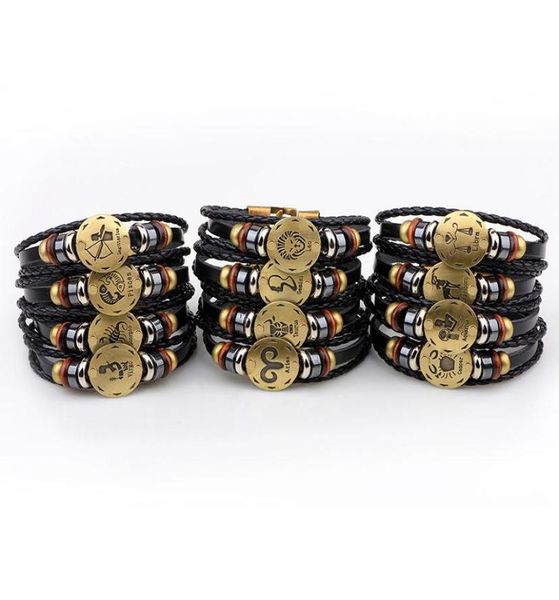 fashion twelve constellations leather zodiac bracelet 12 the zodiac braclet weave rope bracelet jewelry bijoux gift1802708, Golden;silver
fashion twelve constellations leather zodiac bracelet 12 the zodiac braclet weave rope bracelet jewelry bijoux gift1802708, Golden;silver