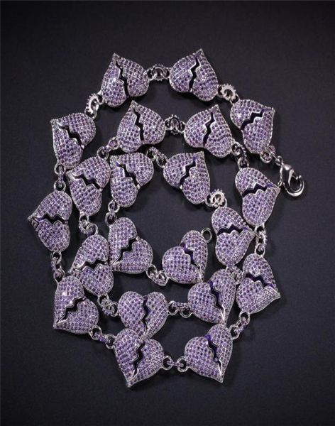 white gold plated iced out purple cz hearts chain necklaces for mens women cool personality rapper jewelry8274466, Silver
white gold plated iced out purple cz hearts chain necklaces for mens women cool personality rapper jewelry8274466, Silver