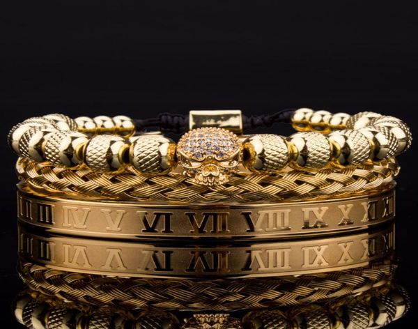 3pcs luxury roman royal skull charm men stainless steel geometry pulseiras open adjustable bracelets couple jewelry9605790, Golden;silver
3pcs luxury roman royal skull charm men stainless steel geometry pulseiras open adjustable bracelets couple jewelry9605790, Golden;silver