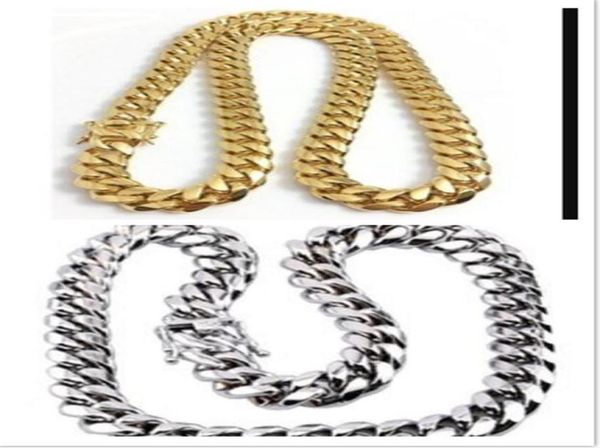 stainless steel jewelry 18k gold plated high polished miami cuban link necklace men punk 15mm curb chain double safety clasp 18inc6423524, Silver
stainless steel jewelry 18k gold plated high polished miami cuban link necklace men punk 15mm curb chain double safety clasp 18inc6423524, Silver