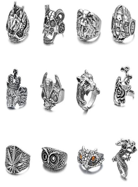 wholesale lot style vintage skull skeleton jewelry rings punk mixed style rings for man women4930152, Silver
wholesale lot style vintage skull skeleton jewelry rings punk mixed style rings for man women4930152, Silver