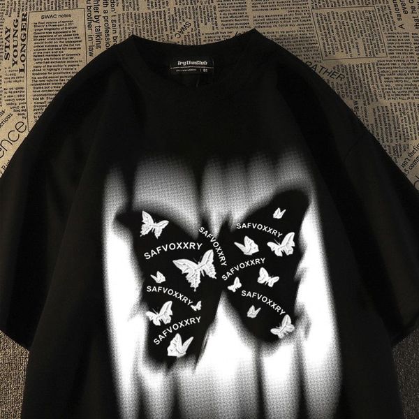 women's tshirt pure cotton gradient butterfly american retro trendy brand short sleeved men and womentshirt ins versatile loose 230711, White
women's tshirt pure cotton gradient butterfly american retro trendy brand short sleeved men and womentshirt ins versatile loose 230711, White