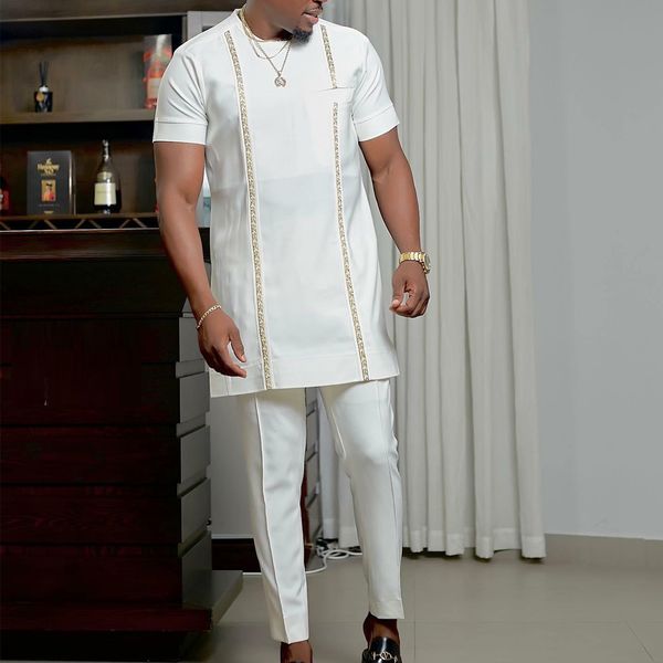 men s tracksuits kaftan two piece suit male sets round neck short sleeve ethnic shirt trousers comfortable clothing wedding outfits 230711, Gray
men s tracksuits kaftan two piece suit male sets round neck short sleeve ethnic shirt trousers comfortable clothing wedding outfits 230711, Gray
