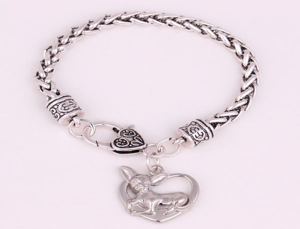lovely chihuahua bracelet animal hollow heart charm wheat link chain bracelet for women or men jewelry gift for dog lover5832458, Golden;silver
lovely chihuahua bracelet animal hollow heart charm wheat link chain bracelet for women or men jewelry gift for dog lover5832458, Golden;silver