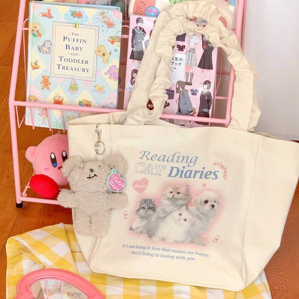 star moon dolphin bones cat's diary design large capacity one shoulder tote bag cute student small canvas bag girl
star moon dolphin bones cat's diary design large capacity one shoulder tote bag cute student small canvas bag girl