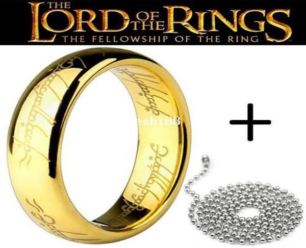 the lord of the rings 18k gold plated ring with bead chain 316l stainless steel men women jewelry whole lots9352568, Silver
the lord of the rings 18k gold plated ring with bead chain 316l stainless steel men women jewelry whole lots9352568, Silver