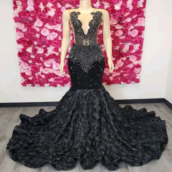ruffle black mermaid prom dresses 2023 o-neck royal crystal sequined evening gowns party dress robe de ball
ruffle black mermaid prom dresses 2023 o-neck royal crystal sequined evening gowns party dress robe de ball