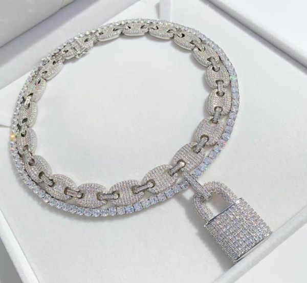 lock pendant necklace silver color 5mm tennis chain rope iced out bling cubic zircon men women hip hop jewelry chains8061675
lock pendant necklace silver color 5mm tennis chain rope iced out bling cubic zircon men women hip hop jewelry chains8061675