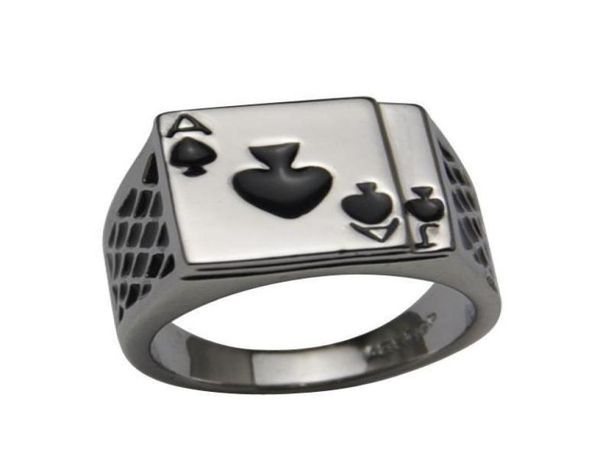 2014 cool men039s jewelry chunky 18k white gold plated black enamel spades poker ring men7878806, Silver
2014 cool men039s jewelry chunky 18k white gold plated black enamel spades poker ring men7878806, Silver