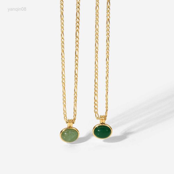 pendant necklaces minar retro green color jade natural stone pendant necklaces for women 14k gold plated stainless steel oval choker necklac, Silver
pendant necklaces minar retro green color jade natural stone pendant necklaces for women 14k gold plated stainless steel oval choker necklac, Silver