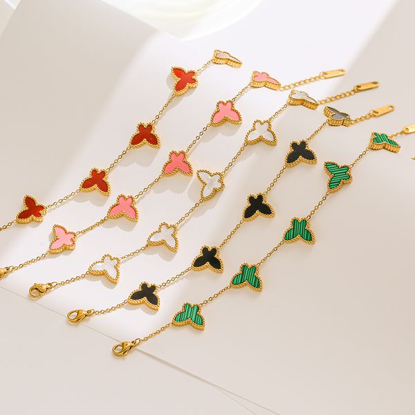 butterfly charm bracelets fashion designer sweet bangles for women 18k gold plated titanium steel bracelet christmas wedding birthday party, Golden;silver
butterfly charm bracelets fashion designer sweet bangles for women 18k gold plated titanium steel bracelet christmas wedding birthday party, Golden;silver