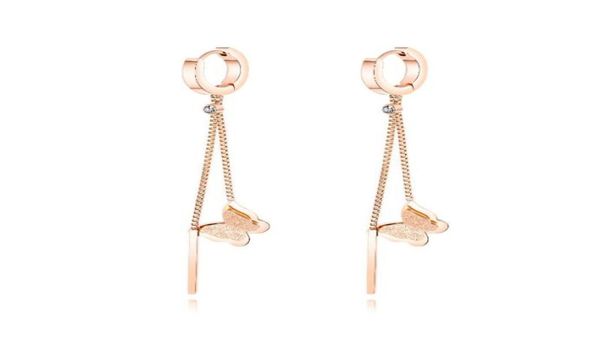 hoop huggie selling women classicsal rose gold color plated cubic zircon inlaid butterfly pendant push back earrings5571429, Golden;silver
hoop huggie selling women classicsal rose gold color plated cubic zircon inlaid butterfly pendant push back earrings5571429, Golden;silver