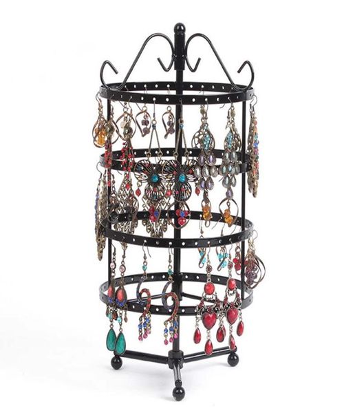 72 pairs round revolving earring holder for necklace organizer stand 4 tiers multifunctional iron jewelry display rack towers4934531, Black
72 pairs round revolving earring holder for necklace organizer stand 4 tiers multifunctional iron jewelry display rack towers4934531, Black