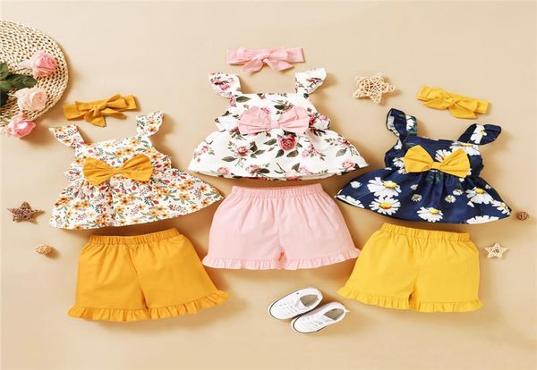 new 2020 baby girl clothes set summer toddler kids floral sleeveless bow shorts headband 3pcs baby clothing set girls outfits 8324360, White
new 2020 baby girl clothes set summer toddler kids floral sleeveless bow shorts headband 3pcs baby clothing set girls outfits 8324360, White