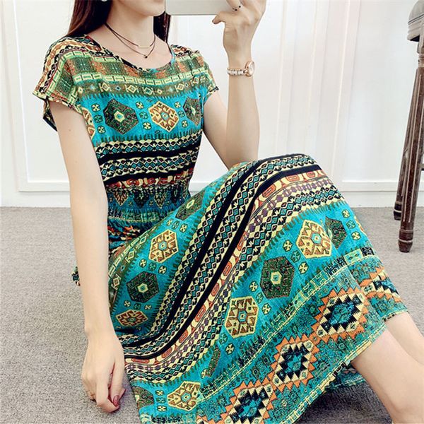 basic casual dresses bohemian vintage printed long dress summer short sleeve a-line women's fashion folding full matching elastic waist, Black;gray
basic casual dresses bohemian vintage printed long dress summer short sleeve a-line women's fashion folding full matching elastic waist, Black;gray