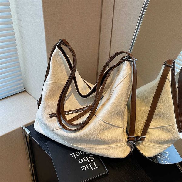 large capacity tote bag for women new niche design casual travel backpack with contrasting color single shoulder crossbody bag trend
large capacity tote bag for women new niche design casual travel backpack with contrasting color single shoulder crossbody bag trend