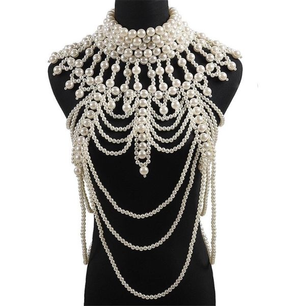 retro advanced pearls crystal body jewelry chain sexyhandmade beaded women bridal wedding dress large necklace jewelry accessor 225372253, Golden;silver
retro advanced pearls crystal body jewelry chain sexyhandmade beaded women bridal wedding dress large necklace jewelry accessor 225372253, Golden;silver