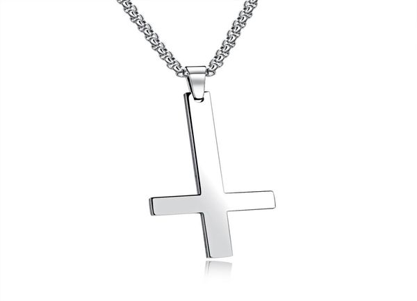 glossy upside down cross pendant necklace 18k gold plated necklace stainless steel religious jewelry goldsilverblack1302990, Silver
glossy upside down cross pendant necklace 18k gold plated necklace stainless steel religious jewelry goldsilverblack1302990, Silver