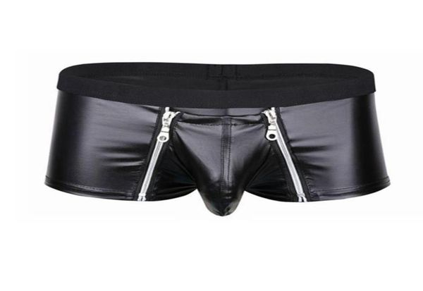 underpants mens lingerie faux leather underwear bulge pouch with double zipper closure boxer briefs low rise male panties7975493, Black;white
underpants mens lingerie faux leather underwear bulge pouch with double zipper closure boxer briefs low rise male panties7975493, Black;white