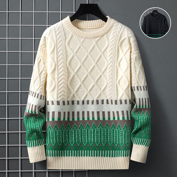 men's sweaters 4002 black beige knitted sweater men pullovers spliced color slim harajuku knitwear male warm winter 230711, White;black
men's sweaters 4002 black beige knitted sweater men pullovers spliced color slim harajuku knitwear male warm winter 230711, White;black