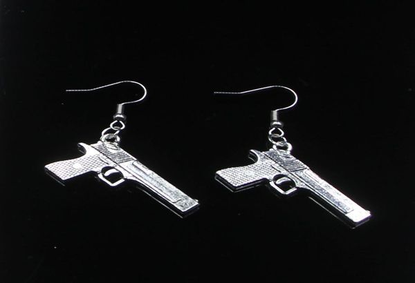 new fashion handmade 4520mm gun browning pistol earrings stainless steel ear hook retro small object jewelry simple design for wo7880739, Silver
new fashion handmade 4520mm gun browning pistol earrings stainless steel ear hook retro small object jewelry simple design for wo7880739, Silver