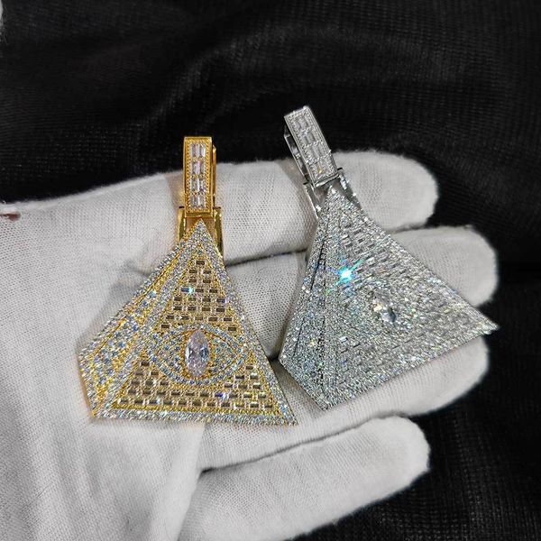 hip hop t zircon diamond geometric pyramid eye pendant necklace jewelry men gift, Silver
hip hop t zircon diamond geometric pyramid eye pendant necklace jewelry men gift, Silver