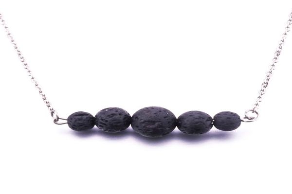 new lava stone stainless steel necklace essential oil diffuser volcanic rock necklace for women jewelry7344018, Silver
new lava stone stainless steel necklace essential oil diffuser volcanic rock necklace for women jewelry7344018, Silver