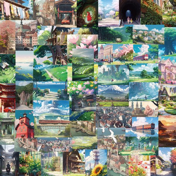 50pcs anime scenery sticker aesthetic vinyl waterproof sticker graffiti kids toy skateboard car motorcycle bicycle sticker decals wholesale
50pcs anime scenery sticker aesthetic vinyl waterproof sticker graffiti kids toy skateboard car motorcycle bicycle sticker decals wholesale