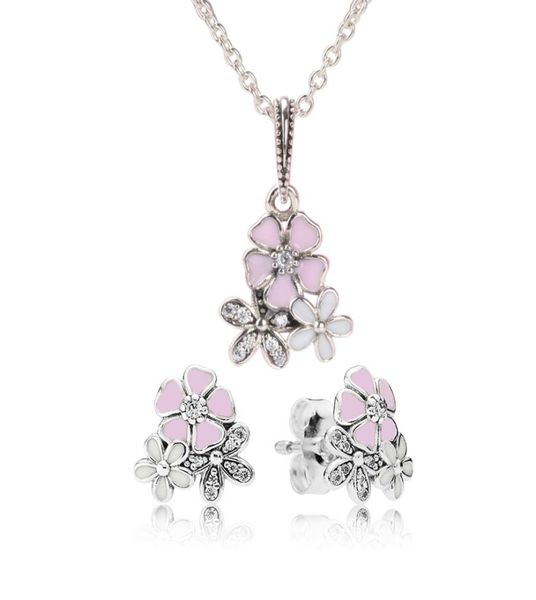 authentic 925 sterling silver pink enamel flower pendant necklace earring set with box for jewelry womens earrings7386686
authentic 925 sterling silver pink enamel flower pendant necklace earring set with box for jewelry womens earrings7386686