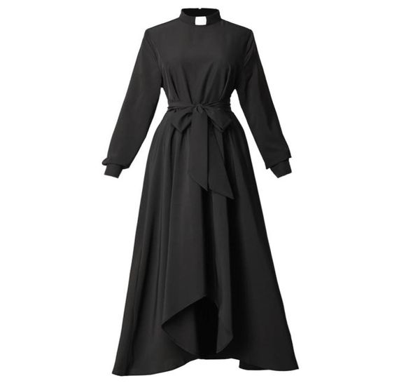 catholic church women clergy dress long sleeve loose elegant priest maxi dresses with tab insert collar and belts1683178, White;black
catholic church women clergy dress long sleeve loose elegant priest maxi dresses with tab insert collar and belts1683178, White;black
