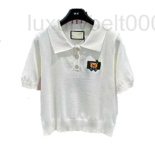 women's sweaters designer tshirt letter pattern print sweater wool blend polo lapel neck short sleeve loose fashion casual summer knit, White;black
women's sweaters designer tshirt letter pattern print sweater wool blend polo lapel neck short sleeve loose fashion casual summer knit, White;black